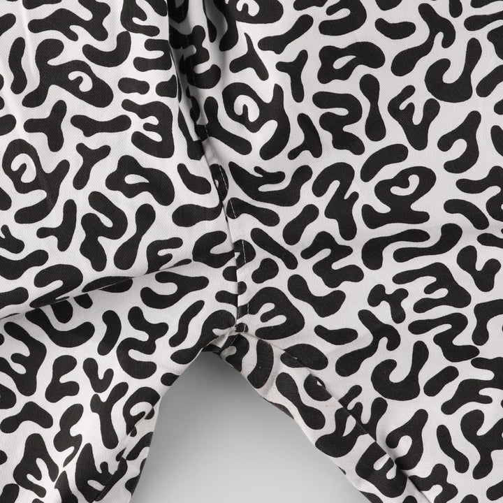 South Korean military camouflage pattern bacterial camo military pants men's size S polyester black type Vintage Second Hand