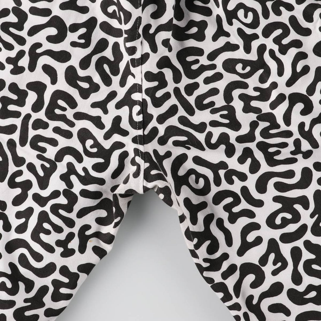 South Korean military camouflage pattern bacterial camo military pants men's size S polyester black type Vintage Second Hand