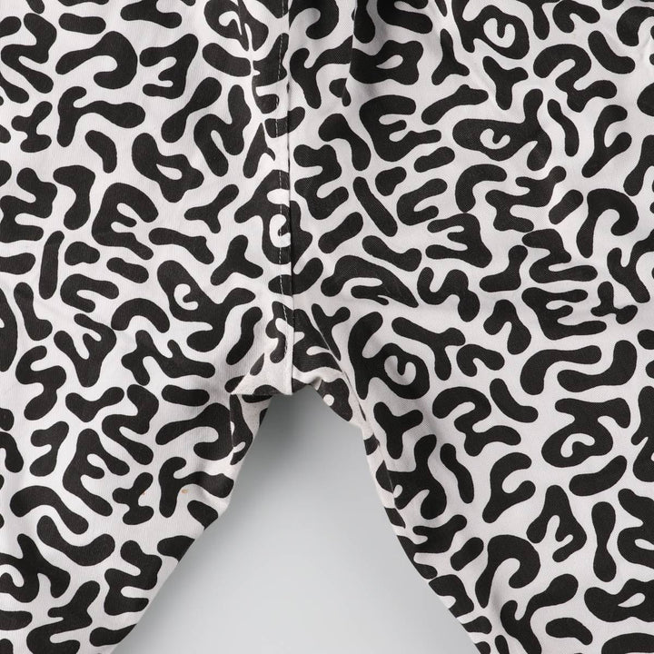 South Korean military camouflage pattern bacterial camo military pants men's size S polyester black type Vintage Second Hand