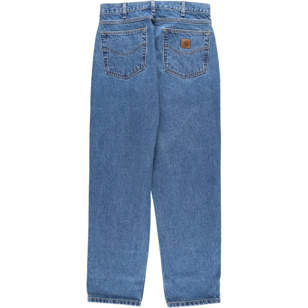Carhartt Relaxed Fit Tapered Denim Pants for Men, W34 equivalent cotton blue type Vintage Second Hand
