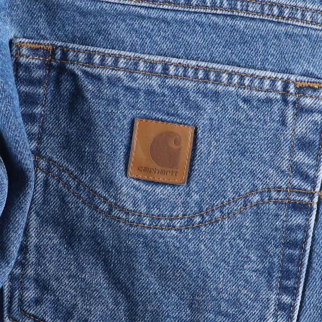 Carhartt Relaxed Fit Tapered Denim Pants for Men, W34 equivalent cotton blue type Vintage Second Hand