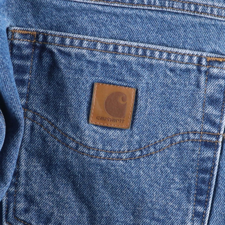Carhartt Relaxed Fit Tapered Denim Pants for Men, W34 equivalent cotton blue type Vintage Second Hand
