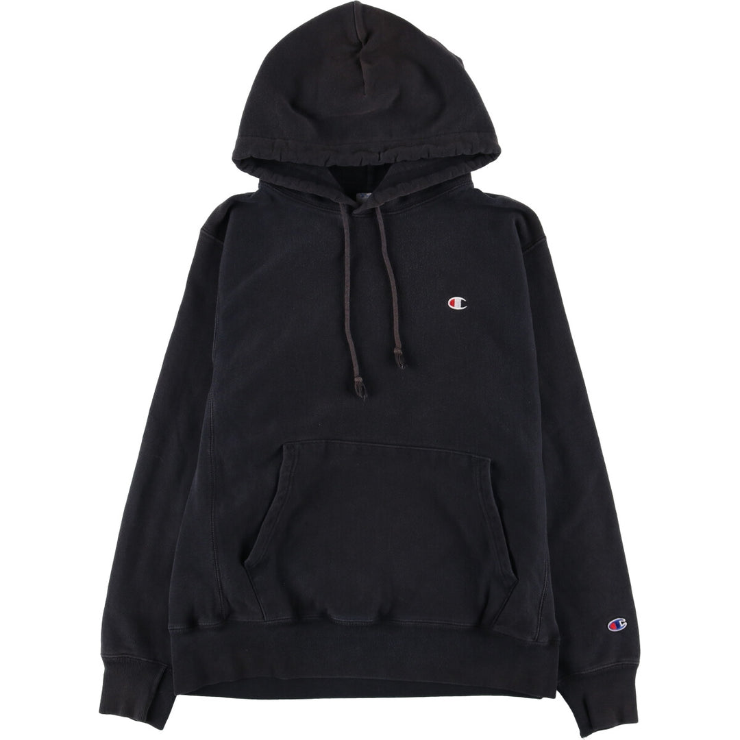 Champion REVERSE WEAVE Reverse Weave Sweat Pullover Hoodie Men's M cotton black type Vintage Second Hand