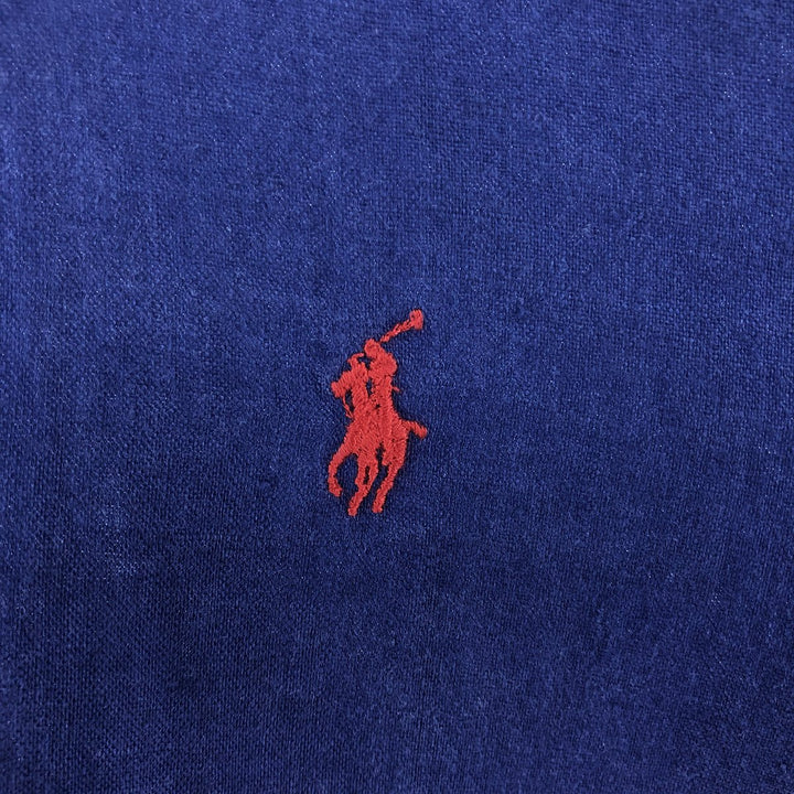Ralph Lauren short sleeve linen button down shirt, men's size L linen blue type Vintage Second Hand