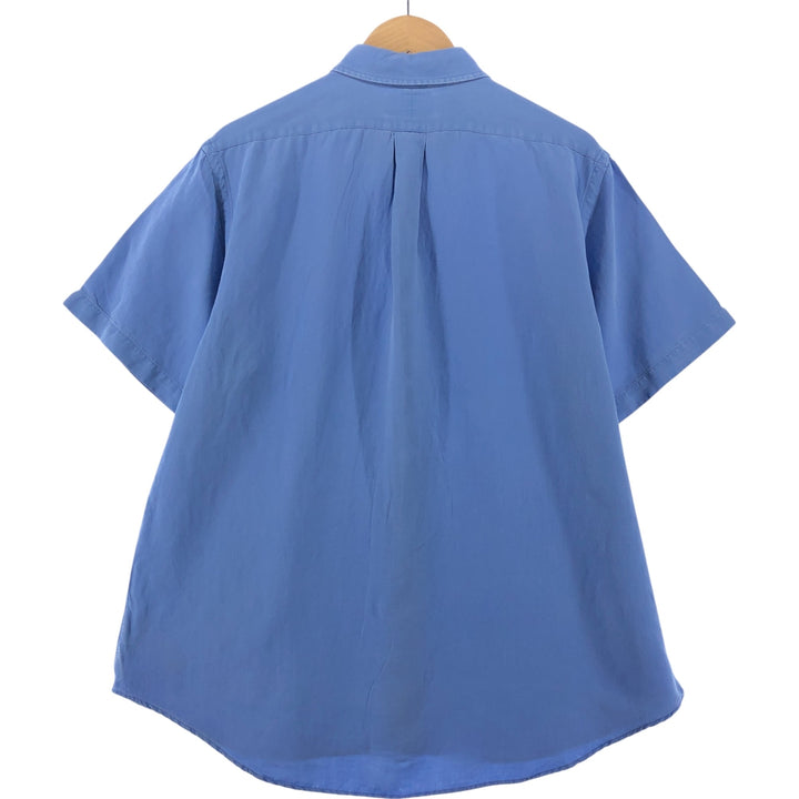Ralph Lauren POLO by Ralph Lauren CUSTOM FIT short sleeve linen button down shirt men's XL size linen Blue type light blue Vintage Second Hand