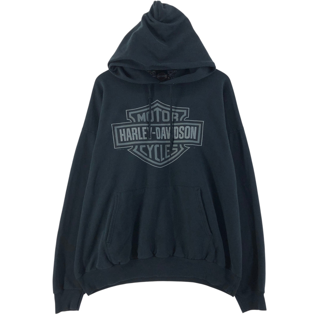 00'S Harley-Davidson Sweatshirt Pullover Hoodie Men's XXL cotton black type Vintage Second Hand
