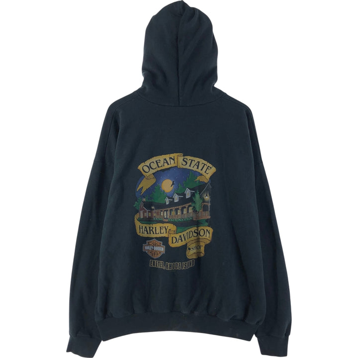 00'S Harley-Davidson Sweatshirt Pullover Hoodie Men's XXL cotton black type Vintage Second Hand