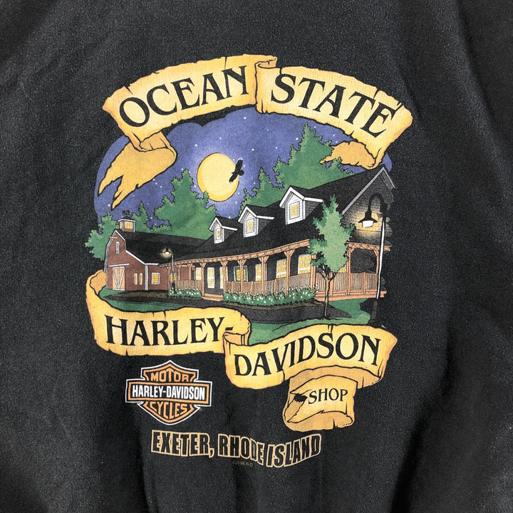 00'S Harley-Davidson Sweatshirt Pullover Hoodie Men's XXL cotton black type Vintage Second Hand