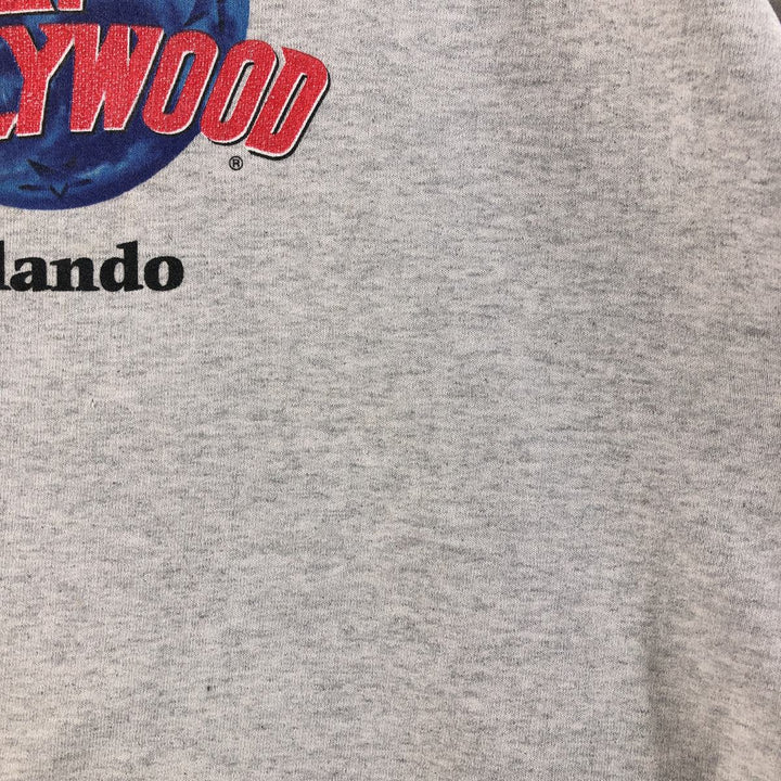 90'S Planet Hollywood Advertising Sweatshirt, Made in USA, Men's L size cotton gray type Vintage Second Hand