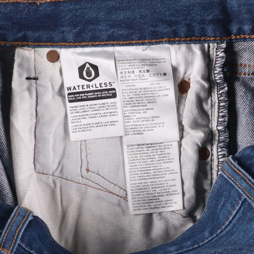 Levi's 501 straight denim pants for men, size W34 cotton blue type Vintage Second Hand