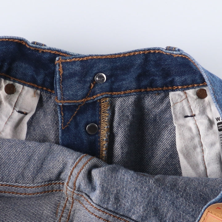 Levi's 501 straight denim pants for men, size W34 cotton blue type Vintage Second Hand