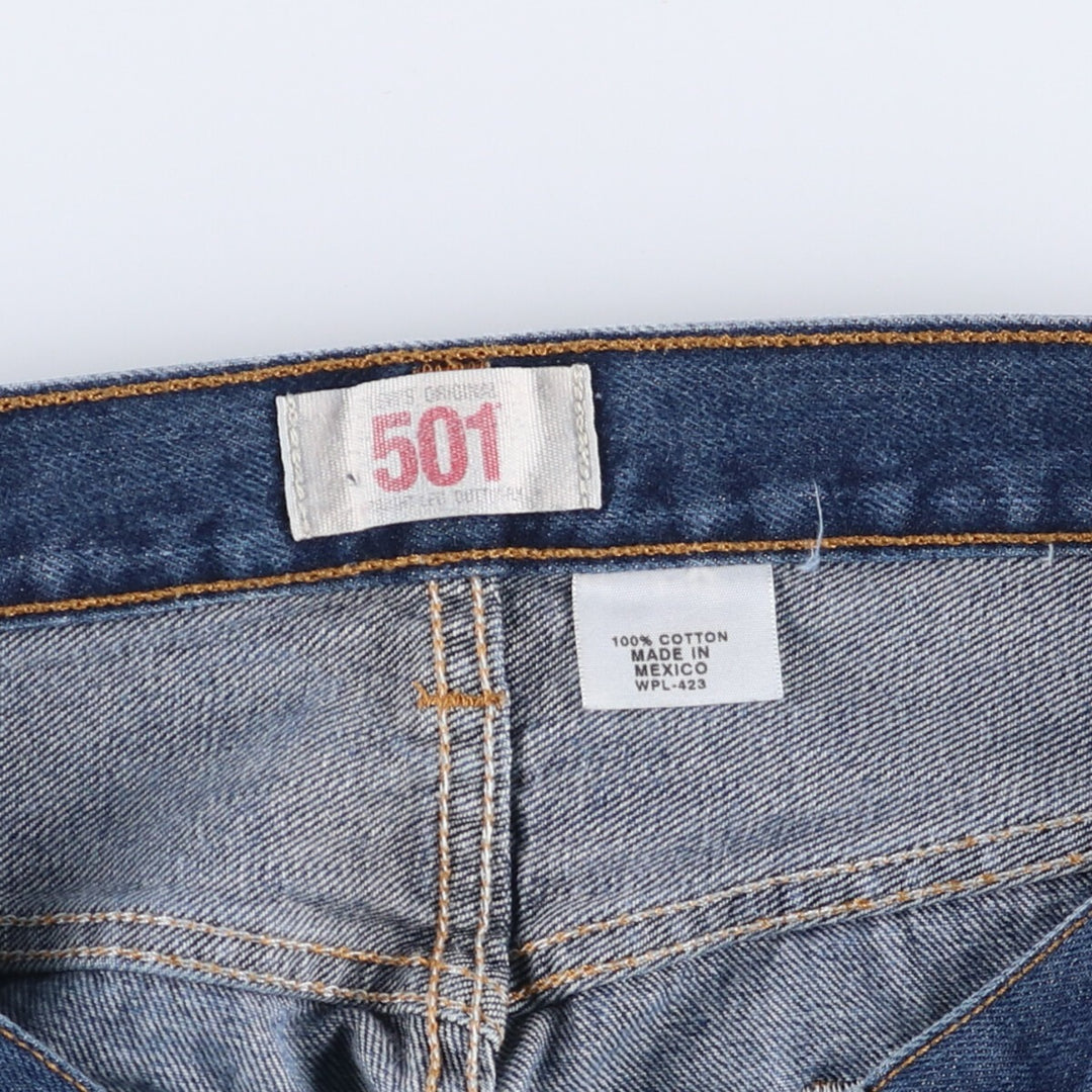 Levi's 501 straight denim pants for men, size W34 cotton blue type Vintage Second Hand