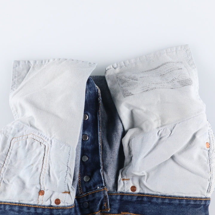 Levi's 501 straight denim pants for men, size W34 cotton blue type Vintage Second Hand