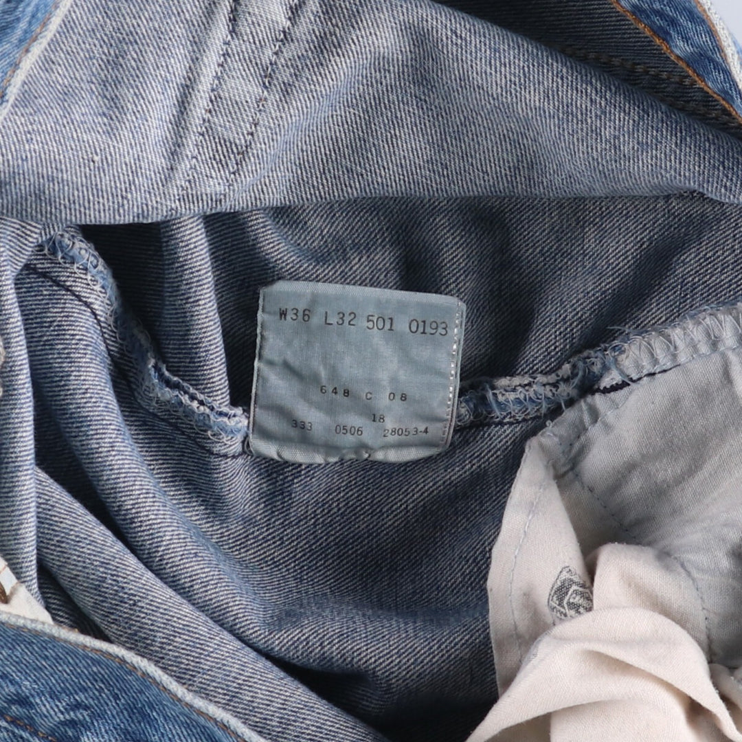 Levi's 501 straight denim pants for men, size W36 cotton blue type Vintage Second Hand