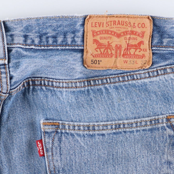 Levi's 501 straight denim pants for men, size W33 cotton blue type Vintage Second Hand