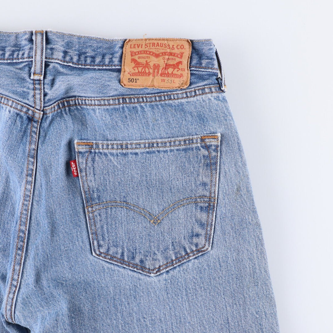 Levi's 501 straight denim pants for men, size W33 cotton blue type Vintage Second Hand