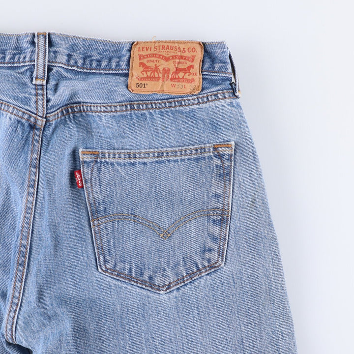 Levi's 501 straight denim pants for men, size W33 cotton blue type Vintage Second Hand