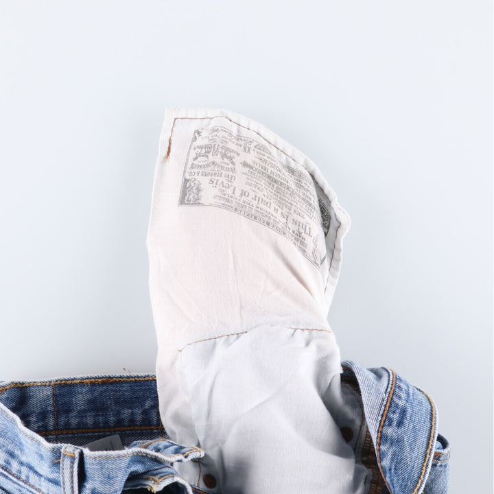 Levi's 501 straight denim pants for men, size W33 cotton blue type Vintage Second Hand