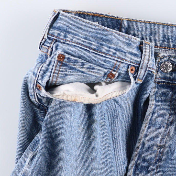 Levi's 501 straight denim pants for men, size W33 cotton blue type Vintage Second Hand