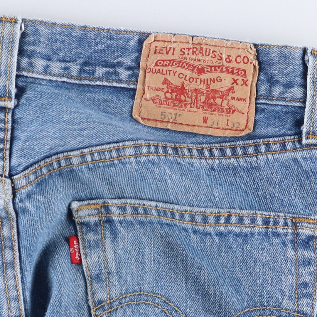Levi's 501 straight denim pants for men, equivalent to w31 cotton blue type Vintage Second Hand
