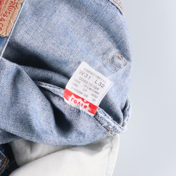 Levi's 501 straight denim pants for men, equivalent to w31 cotton blue type Vintage Second Hand