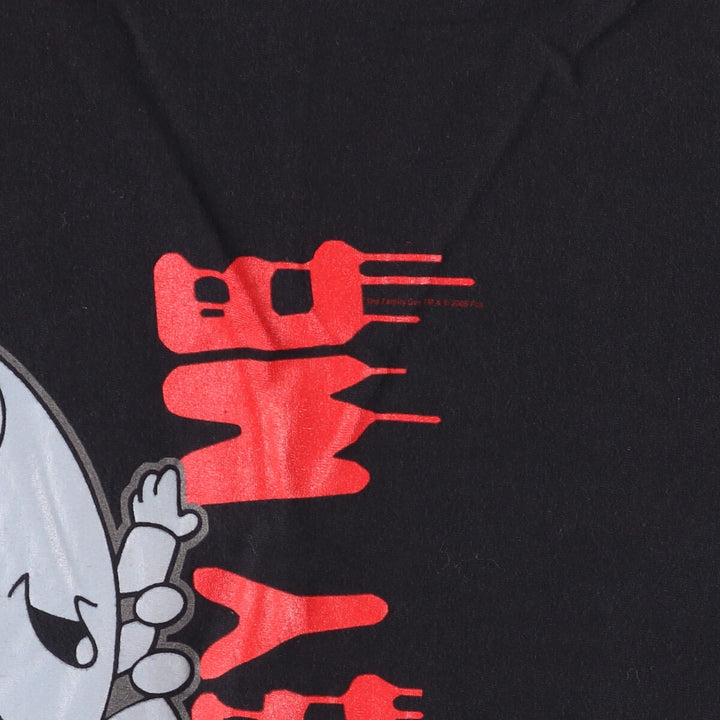 DELTA FAMILY GUY Family Guy Anime Character Print T-Shirt Men's L size cotton black type Vintage Second Hand