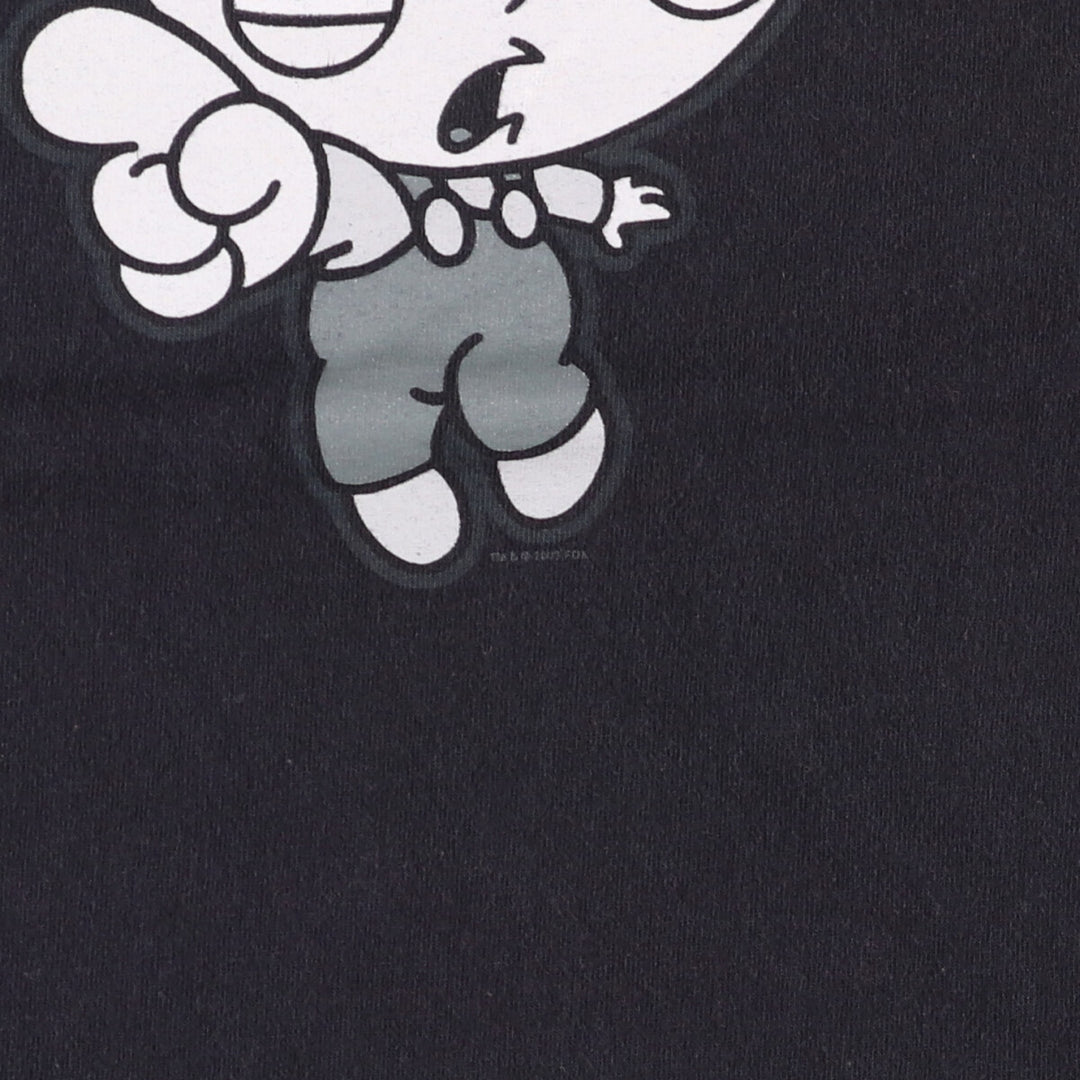 Delta DELTA FAMILY GUY Family Guy Anime Character Print T-shirt Men's M size cotton black type Vintage Second Hand