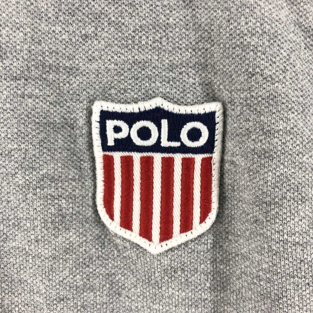 Ralph Lauren POLO RALPH LAUREN CLASSIC FIT short sleeve polo shirt, men's size M cotton gray type Vintage Second Hand