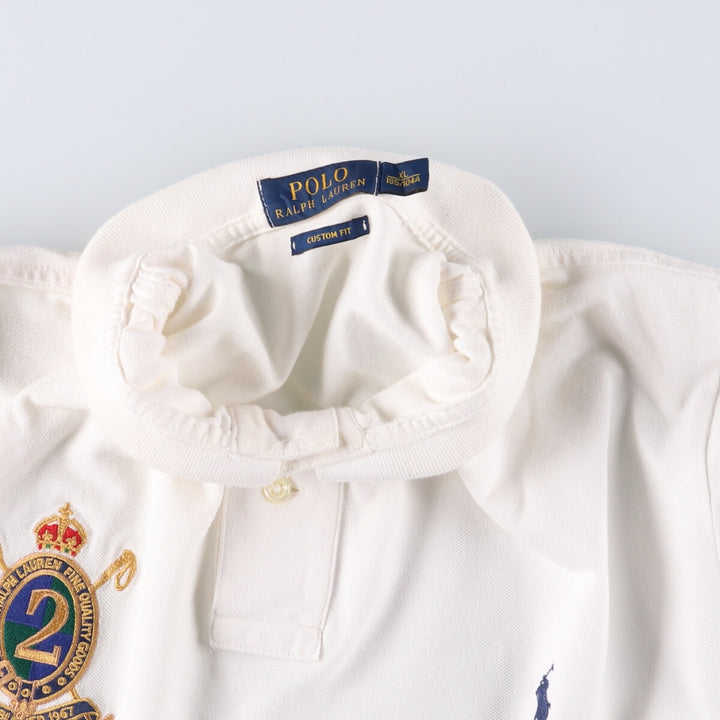 Ralph Lauren POLO RALPH LAUREN CUSTOM FIT short sleeve polo shirt men's XL equivalent cotton white type Vintage Second Hand