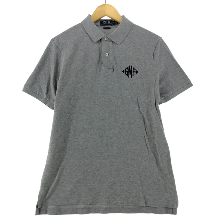 Ralph Lauren POLO RALPH LAUREN CLASSIC FIT short sleeve polo shirt, men's size M cotton gray type Vintage Second Hand