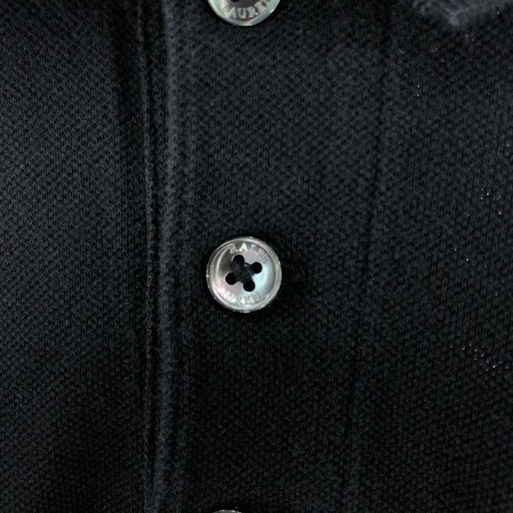 Ralph Lauren POLO RALPH LAUREN SLIM FIT short sleeve polo shirt, men's size L cotton black type Vintage Second Hand
