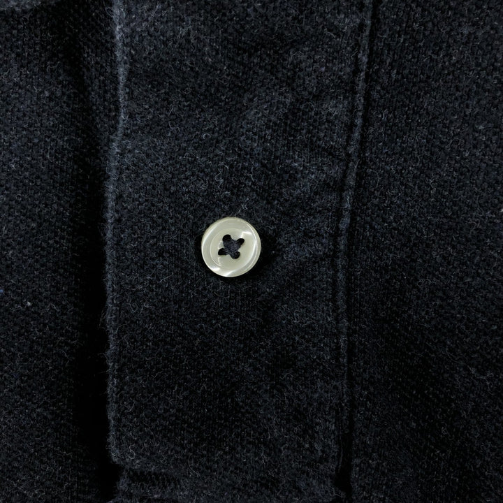 Ralph Lauren POLO RALPH LAUREN CUSTOM FIT short sleeve polo shirt men's size L cotton black type Vintage Second Hand