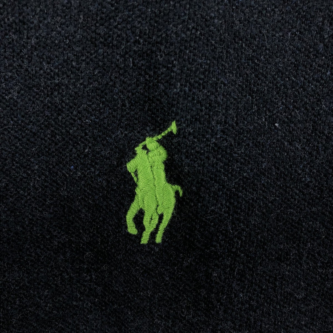 Ralph Lauren POLO RALPH LAUREN CUSTOM FIT short sleeve polo shirt men's size L cotton black type Vintage Second Hand