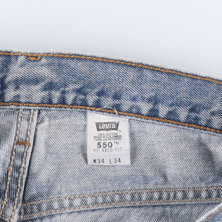 90'S Levi's 550 Relaxed Fit Tapered Denim Pants Men's W33 Vintage cotton blue type Vintage Second Hand