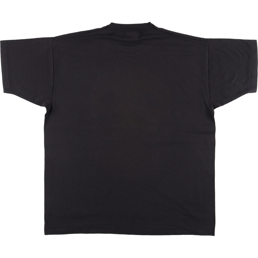 90'S Fruit of the Loom printed T-shirt, made in the USA, men's XL size, vintage cotton black type Vintage Second Hand