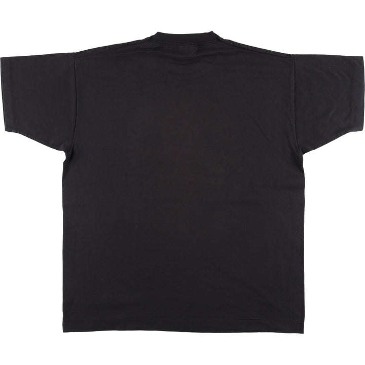 90'S Fruit of the Loom printed T-shirt, made in the USA, men's XL size, vintage cotton black type Vintage Second Hand
