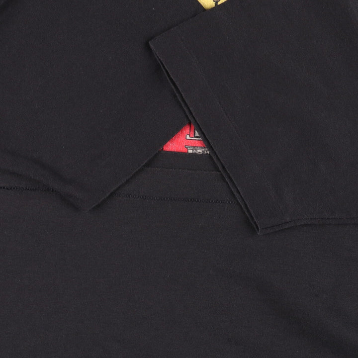 90'S Fruit of the Loom printed T-shirt, made in the USA, men's XL size, vintage cotton black type Vintage Second Hand