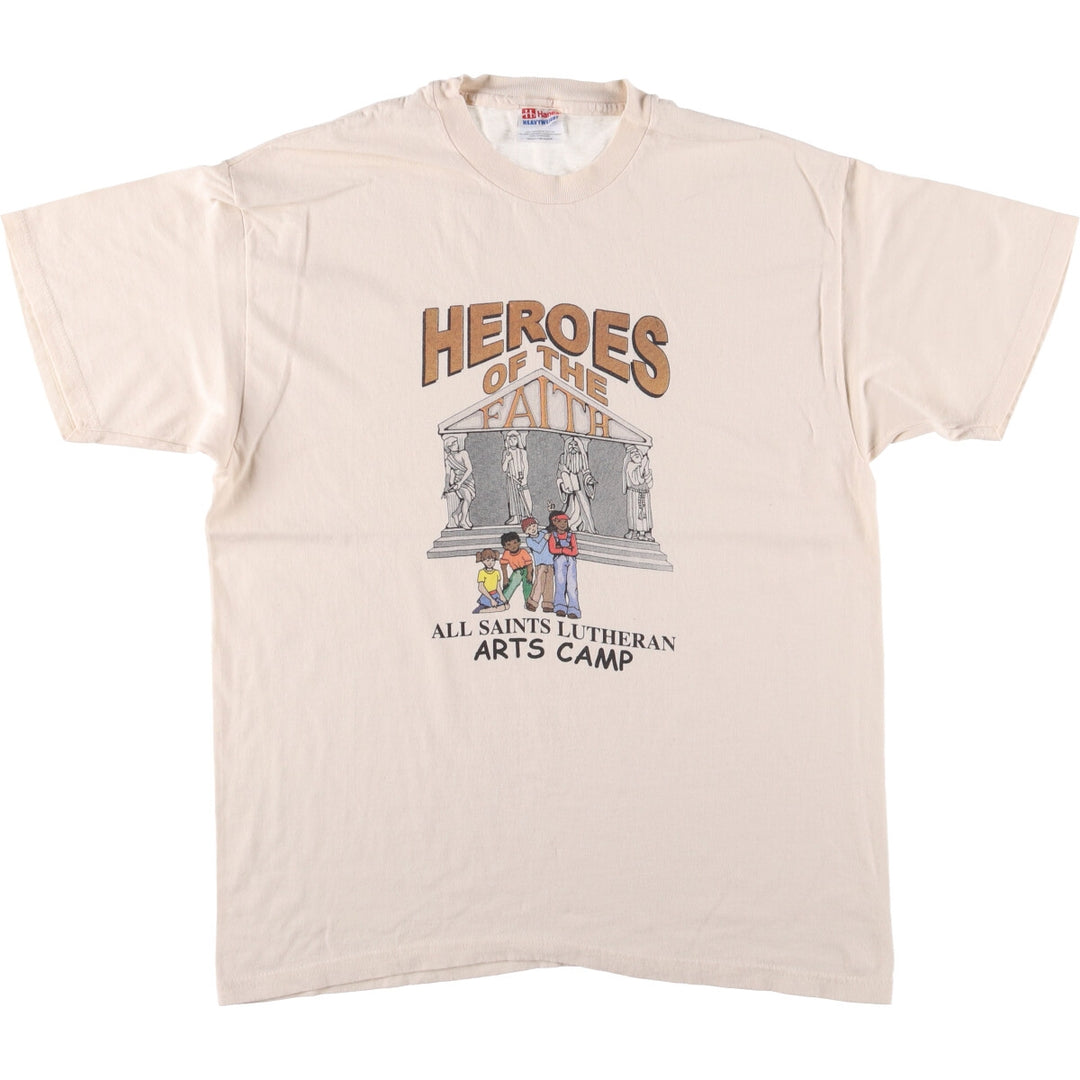 00'S Hanes Printed T-shirt, Men's L size cotton ivory Vintage Second Hand