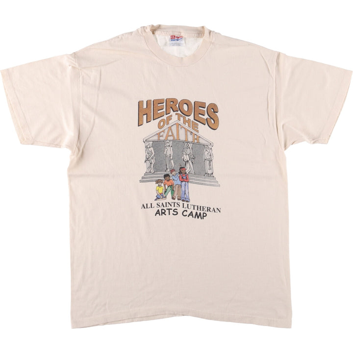 00'S Hanes Printed T-shirt, Men's L size cotton ivory Vintage Second Hand