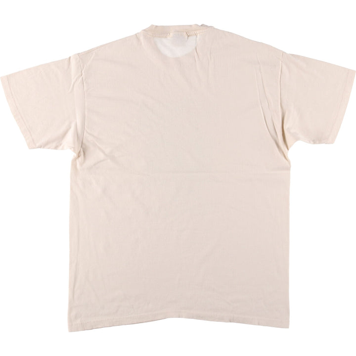 00'S Hanes Printed T-shirt, Men's L size cotton ivory Vintage Second Hand