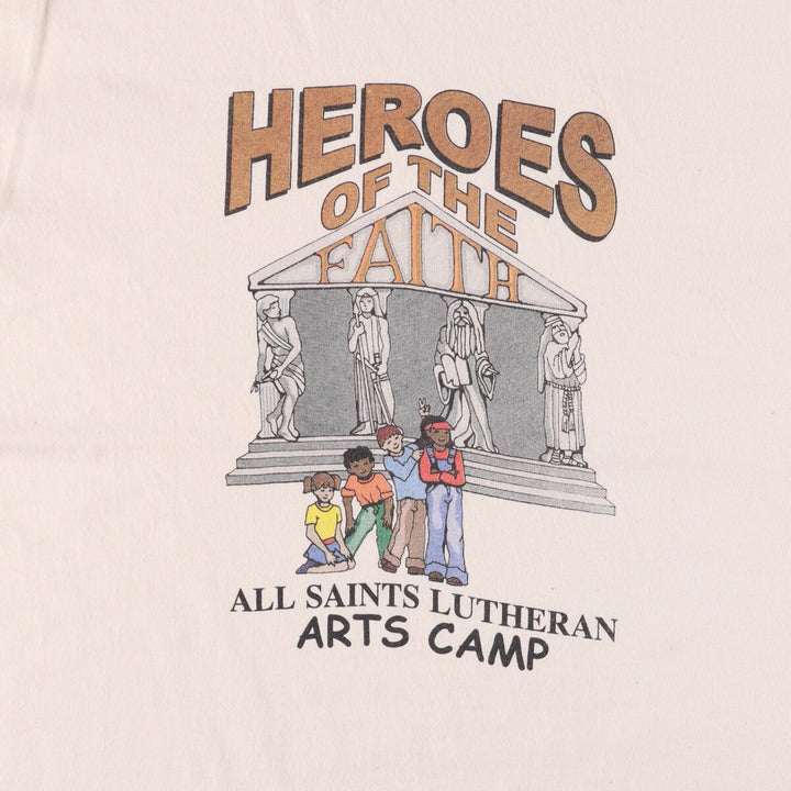 00'S Hanes Printed T-shirt, Men's L size cotton ivory Vintage Second Hand