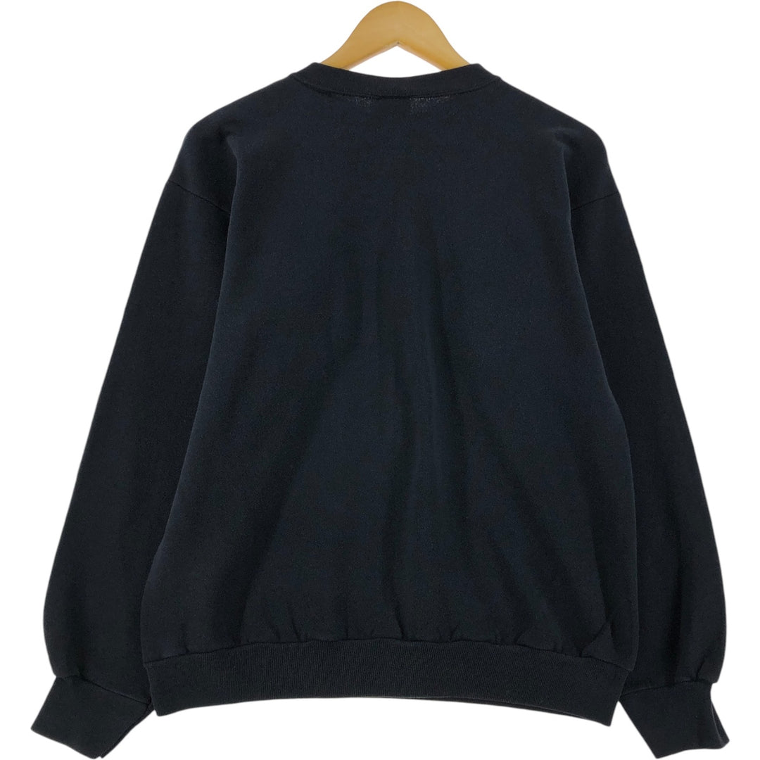 90'S Tartex Shark Pattern Animal Sweatshirt, Made in USA, Men's L Size, Vintage cotton black type Vintage Second Hand