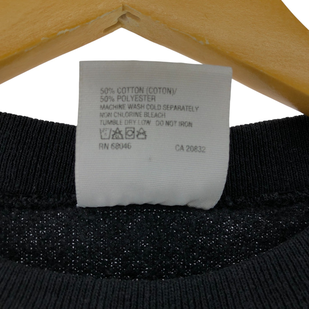 90'S Tartex Shark Pattern Animal Sweatshirt, Made in USA, Men's L Size, Vintage cotton black type Vintage Second Hand