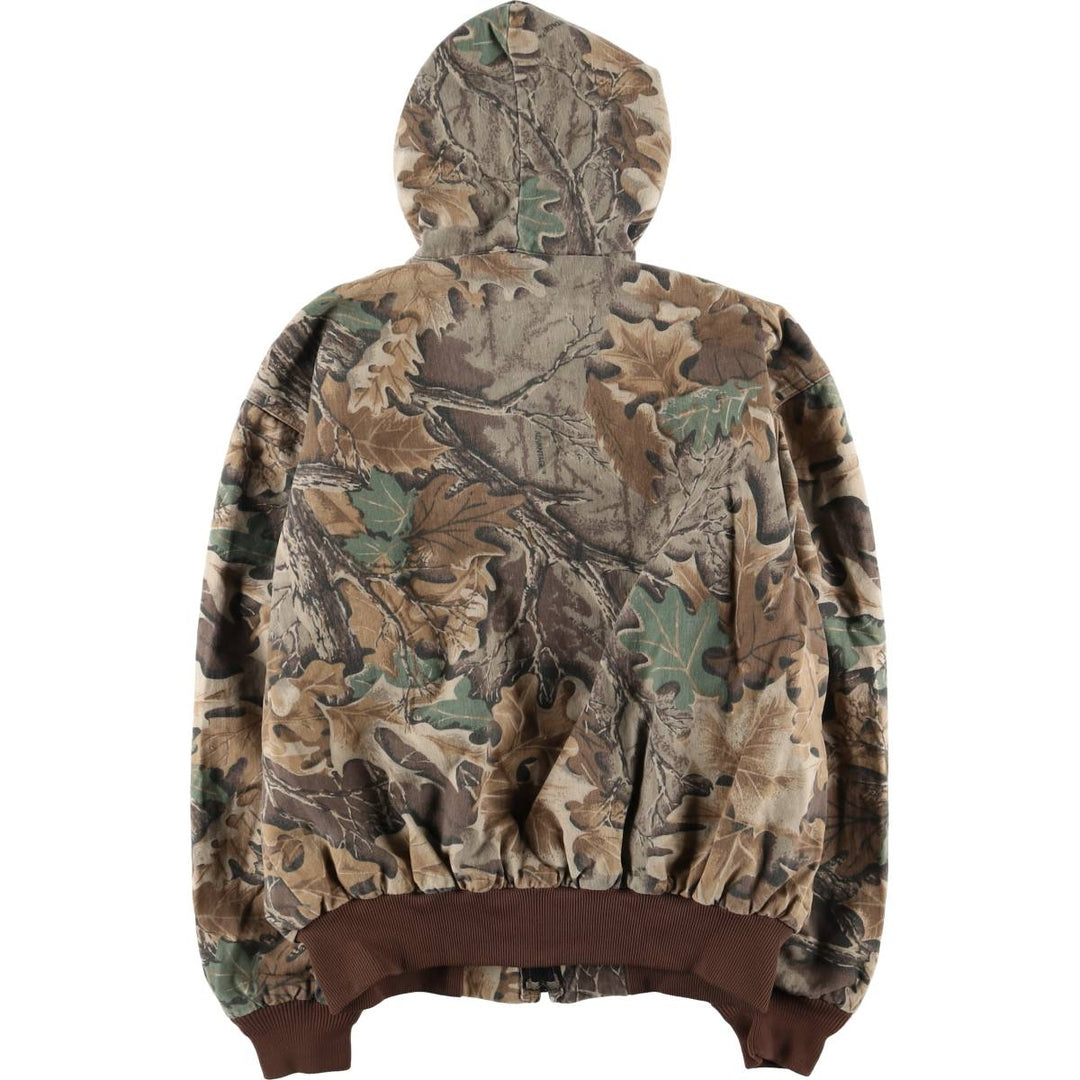 90'S WALLS Camouflage Pattern Real Tree Camo Cotton Parka Men's L Size Vintage cotton Khaki type beige Vintage Second Hand