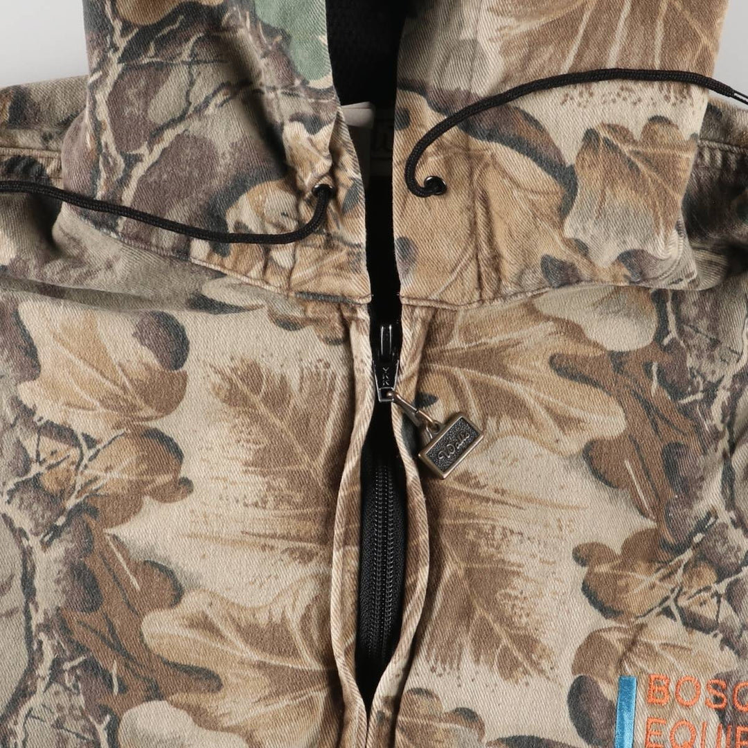 90'S WALLS Camouflage Pattern Real Tree Camo Cotton Parka Men's L Size Vintage cotton Khaki type beige Vintage Second Hand