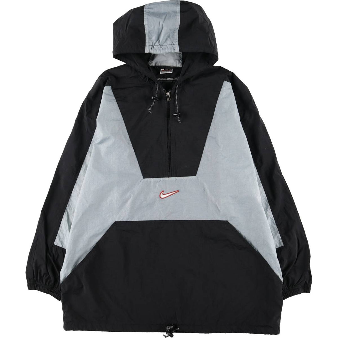 90'S Nike Back Print Anorak Parka Men's Size L Nylon gray type Vintage Second Hand