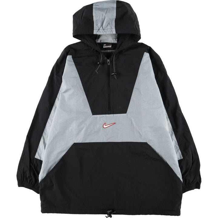 90'S Nike Back Print Anorak Parka Men's Size L Nylon gray type Vintage Second Hand