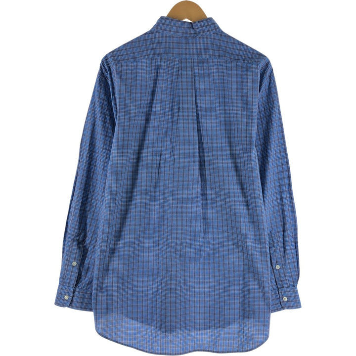 Ralph Lauren BLAKE long sleeve button down check shirt, men's size L cotton Blue type light blue Vintage Second Hand