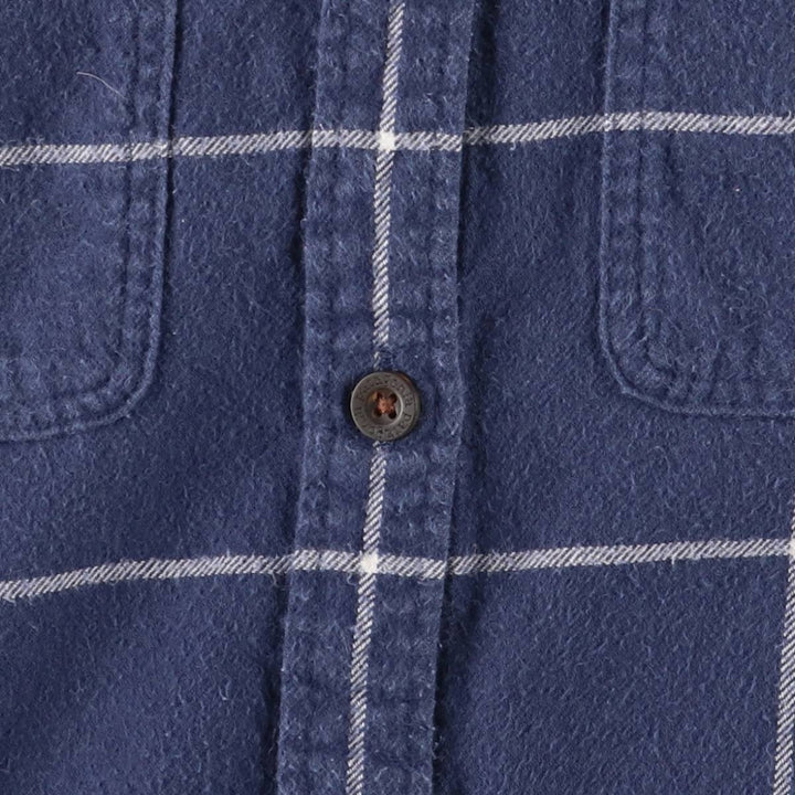 Patagonia Fjord Flannel Shirt 42405FA22 Long Sleeve Flannel Check Shirt Women's Size M Organic cotton navy blue type Vintage Second Hand