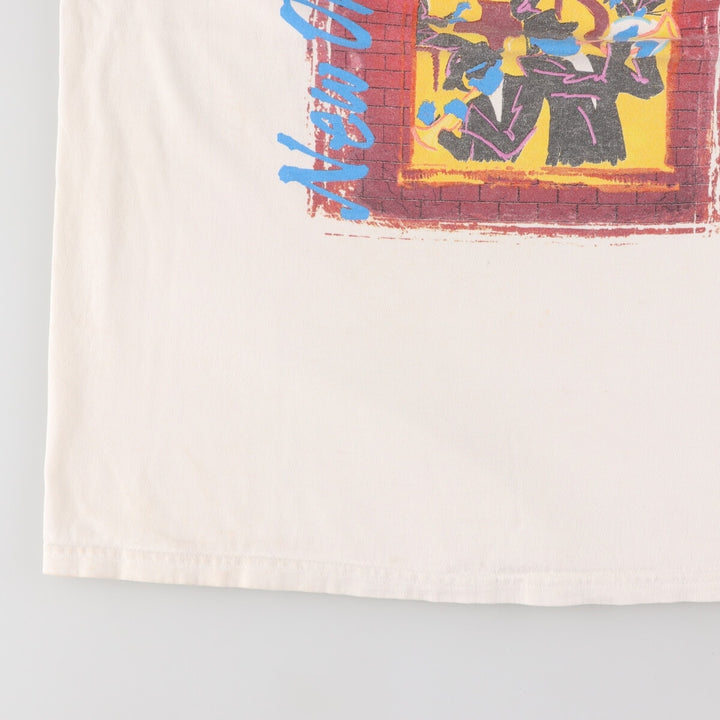 90'S PLANET HOLLYWOOD Advertising T-shirt, Made in USA, Men's L size, Vintage cotton white type Vintage Second Hand